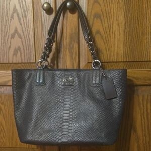 Coach brown Textured Tote Bag